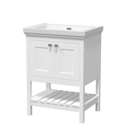 Fairford Juliette 600mm Pure White 0 Tap Hole Floorstanding Vanity Unit