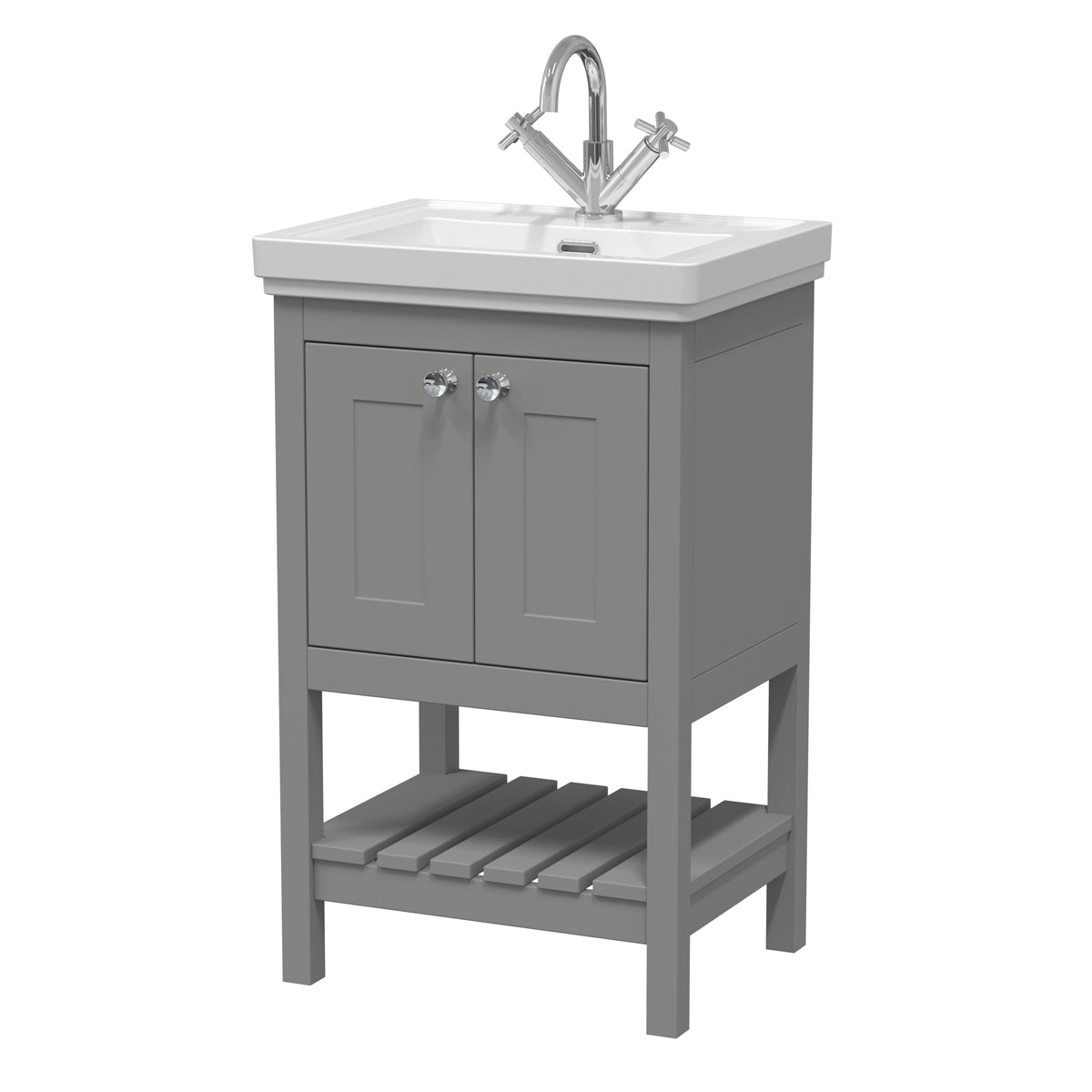 Fairford Juliette 500mm Cool Grey 1 Tap Hole Floorstanding Vanity Unit