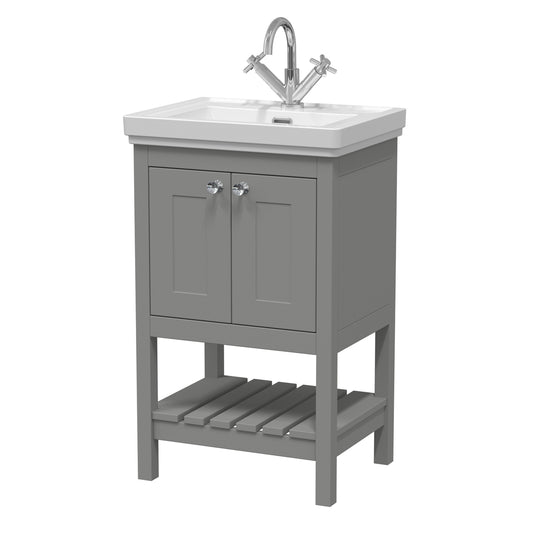 Fairford Juliette 500mm Cool Grey 1 Tap Hole Floorstanding Vanity Unit
