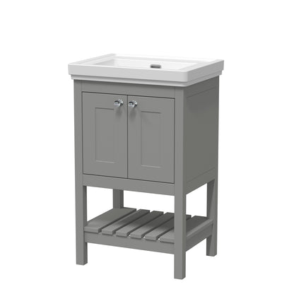 Fairford Juliette 500mm Cool Grey 0 Tap Hole Floorstanding Vanity Unit