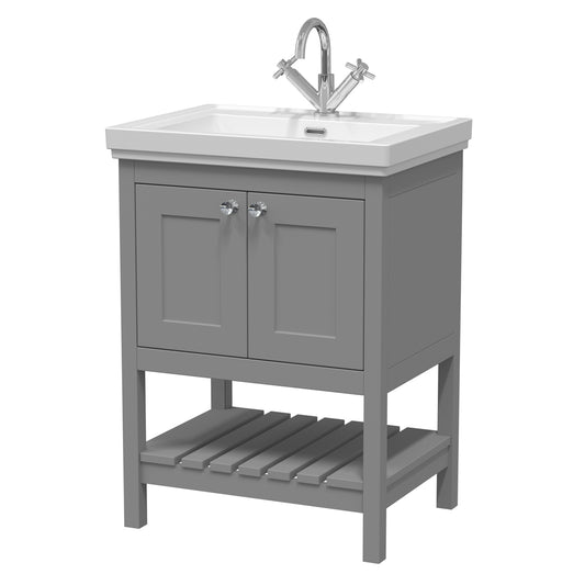 Fairford Juliette 600mm Cool Grey 1 Tap Hole Floorstanding Vanity Unit