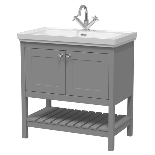 Fairford Juliette 800mm Cool Grey 1 Tap Hole Floorstanding Vanity Unit