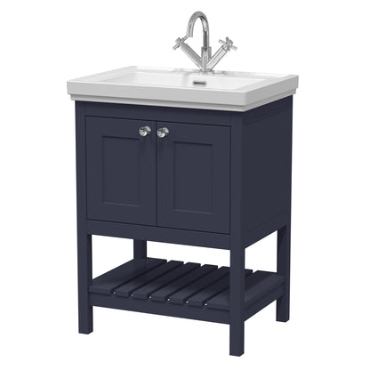Fairford Juliette 600mm Indigo Blue 1 Tap Hole Floorstanding Vanity Unit