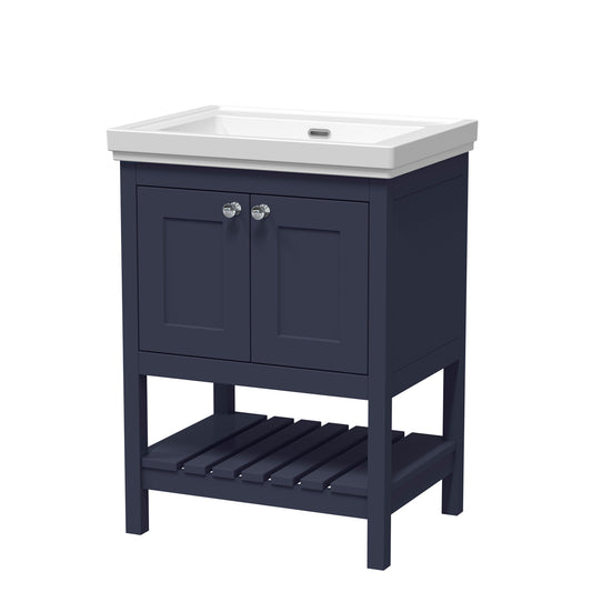 Fairford Juliette 600mm Indigo Blue 0 Tap Hole Floorstanding Vanity Unit
