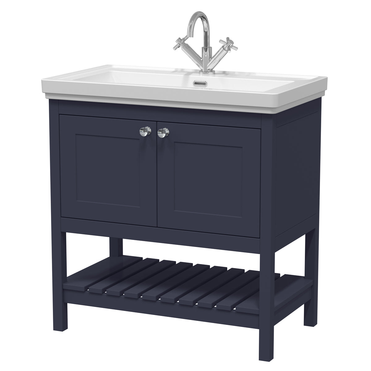 Fairford Juliette 800mm Indigo Blue 1 Tap Hole Floorstanding Vanity Unit