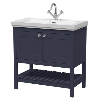 Fairford Juliette 800mm Indigo Blue 1 Tap Hole Floorstanding Vanity Unit