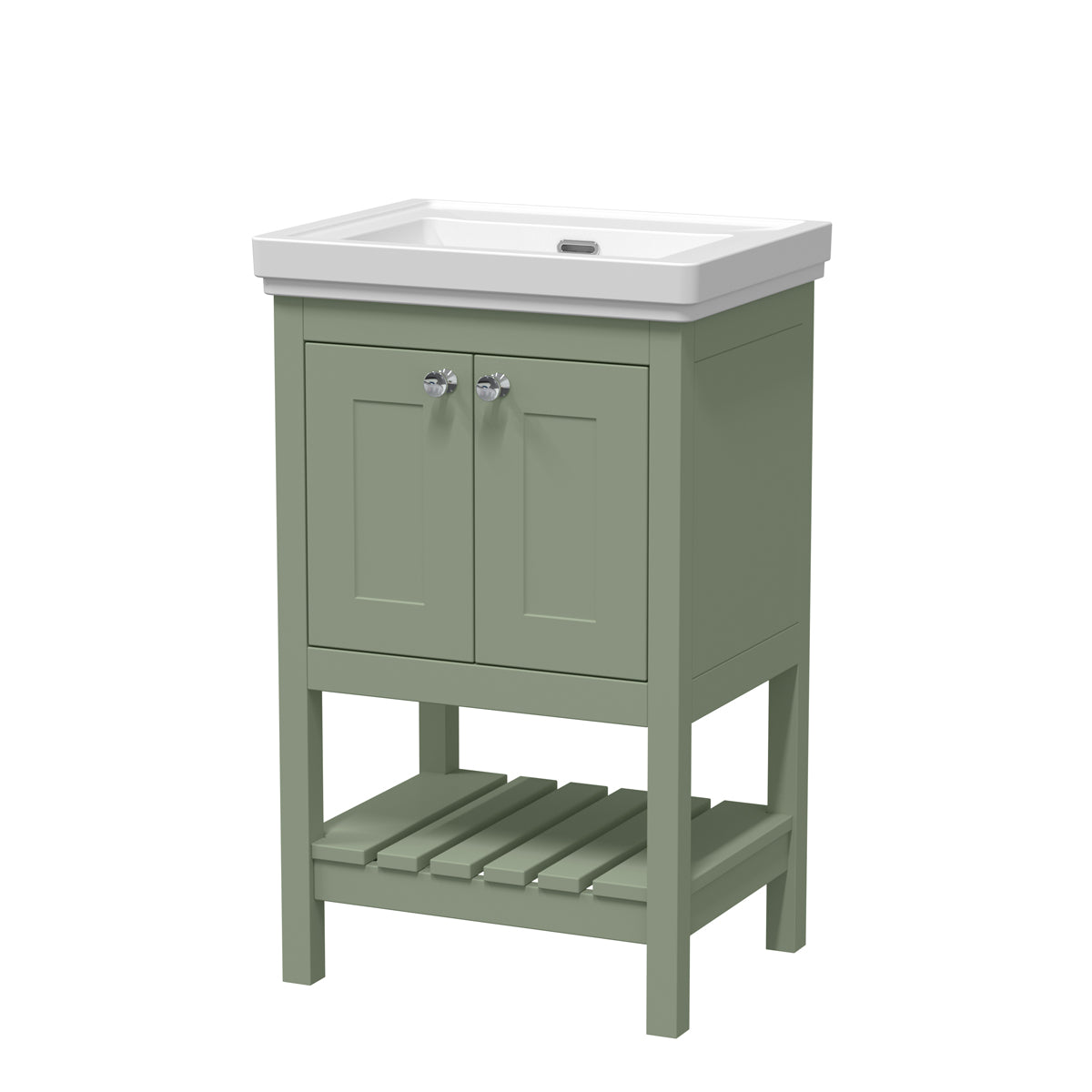 Fairford Juliette 500mm Fern Green 0 Tap Hole Floorstanding Vanity Unit