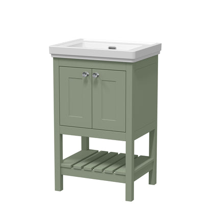 Fairford Juliette 500mm Fern Green 0 Tap Hole Floorstanding Vanity Unit