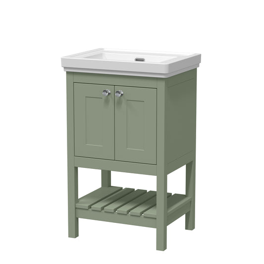 Fairford Juliette 500mm Fern Green 0 Tap Hole Floorstanding Vanity Unit