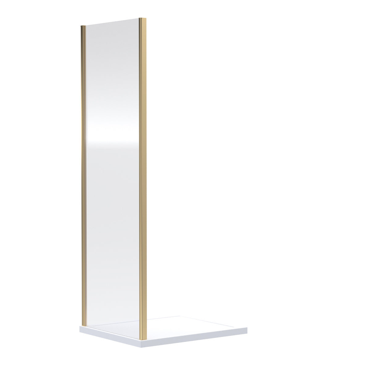 Fairford 6mm 800mm Brushed Brass Enclosure Side Panel