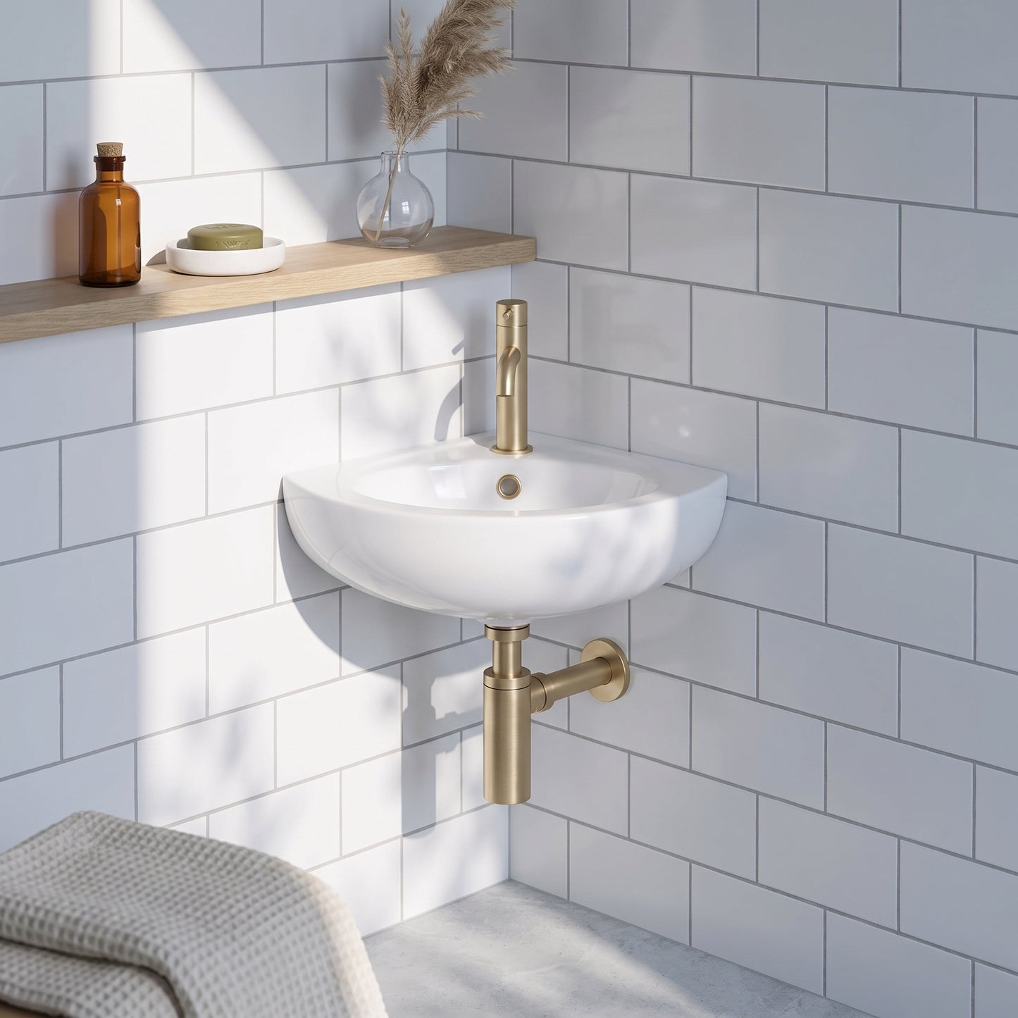 Fairford Wall Hung Corner Basin
