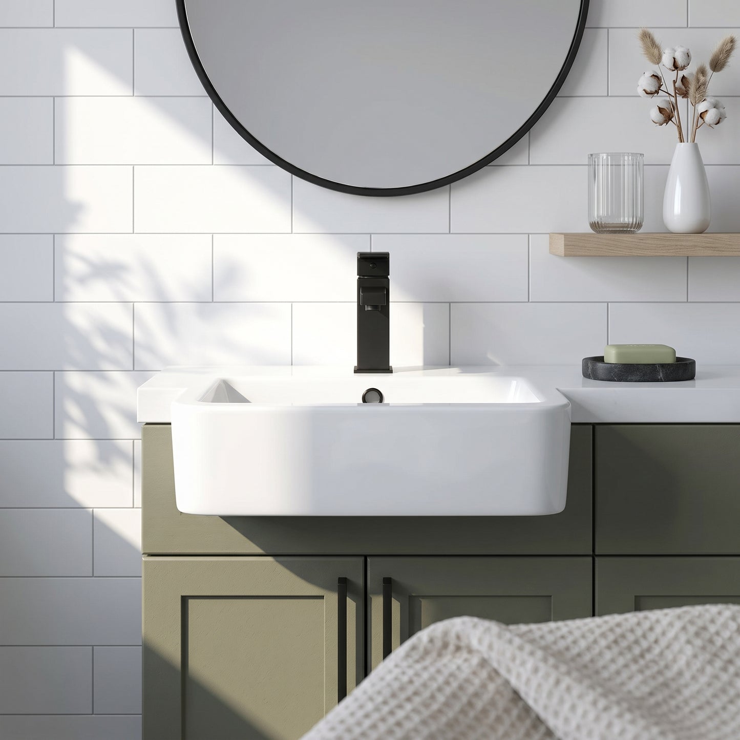 Fairford Roma 480mm Semi Recessed Basin