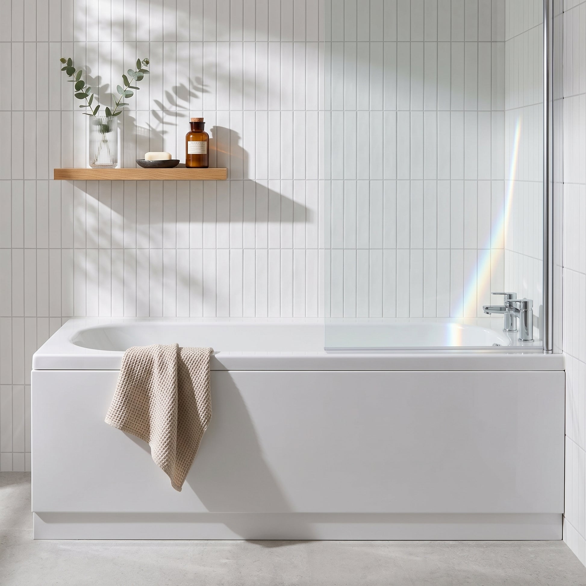 1500 x 700mm Steel Bath, 2TH