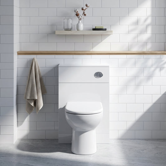 Fairford Opto 500mm Gloss White WC Unit (300mm deep)