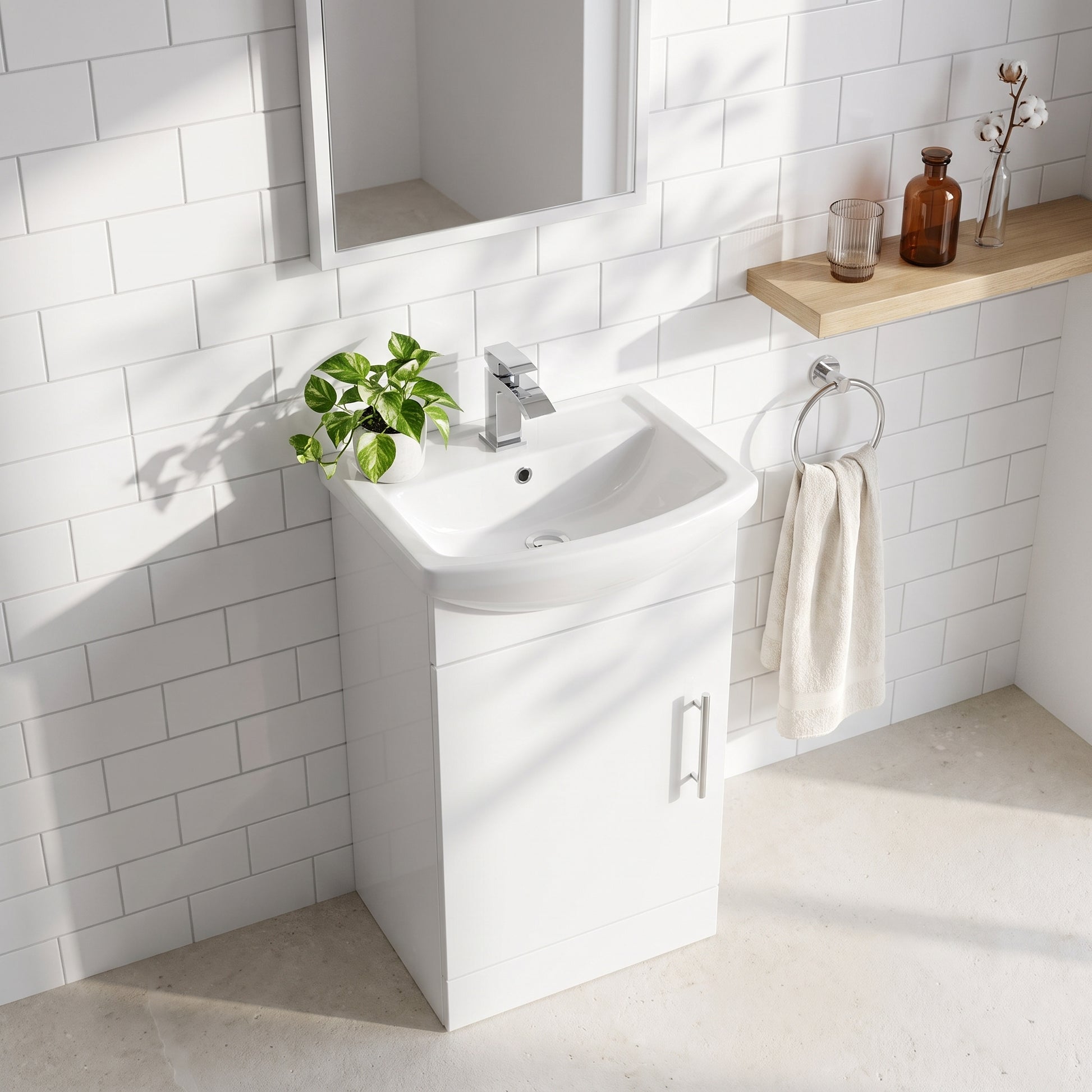 Fairford Opto 420mm Cabinet and Basin - 290mm Deep