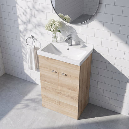 Fairford Union 500mm Bleached Oak Full Depth Vanity Unit