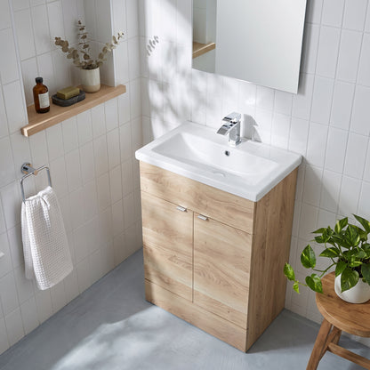 Fairford Union 600mm Bleached Oak Full Depth Vanity Unit