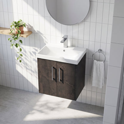 Fairford Anika 500mm Matt Slate 2 Door Wall Hung Vanity Unit