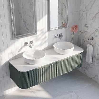 Fairford Sophia Smoked Sage 1470mm Double Vanity Unit & Worktop