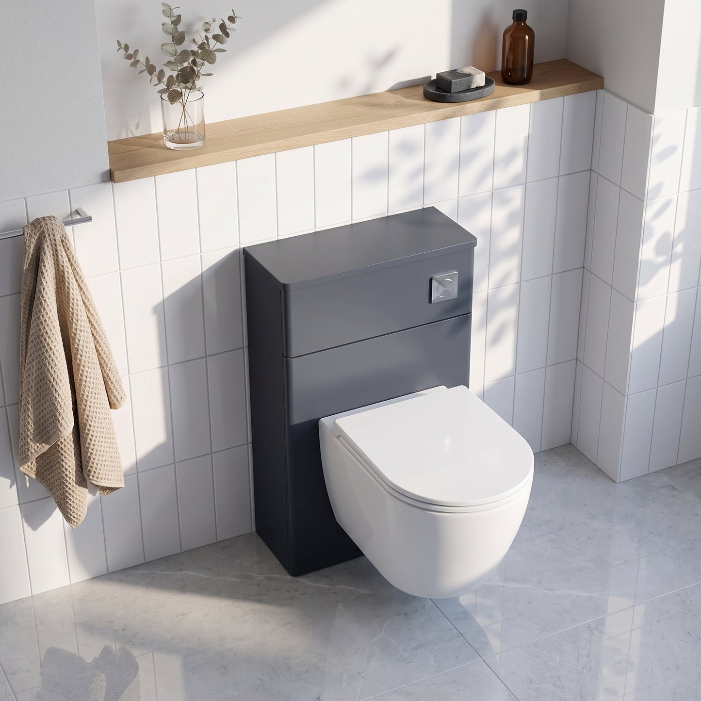 Fairford Laurel 500mm Satin Anthracite WC Unit