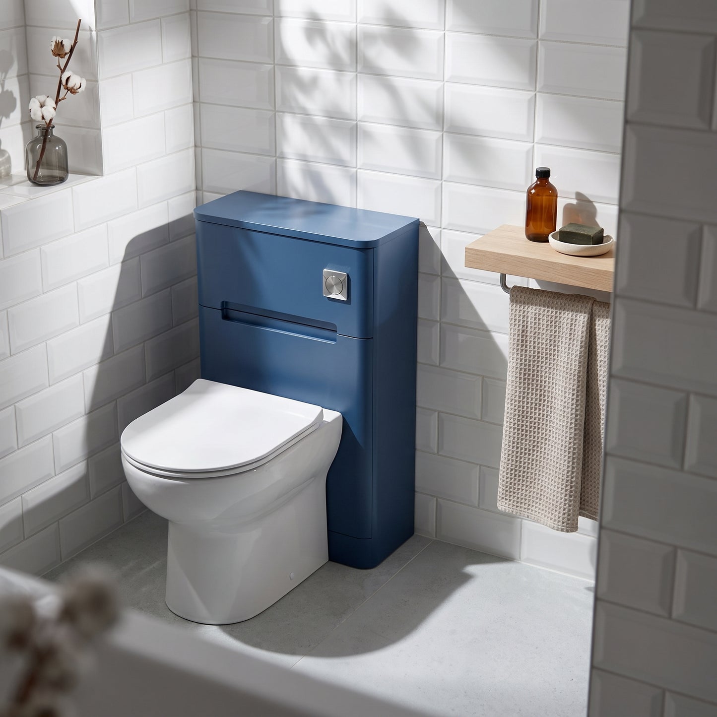 Fairford Rox 550mm Satin Blue WC Unit