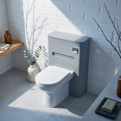 Fairford Rox 550mm Satin Grey WC Unit