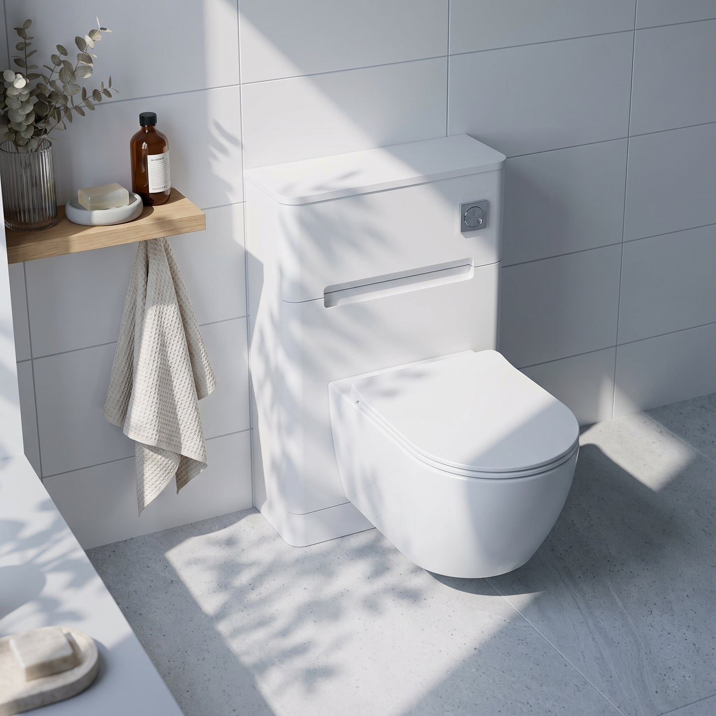 Fairford Rox 550mm Satin White WC Unit