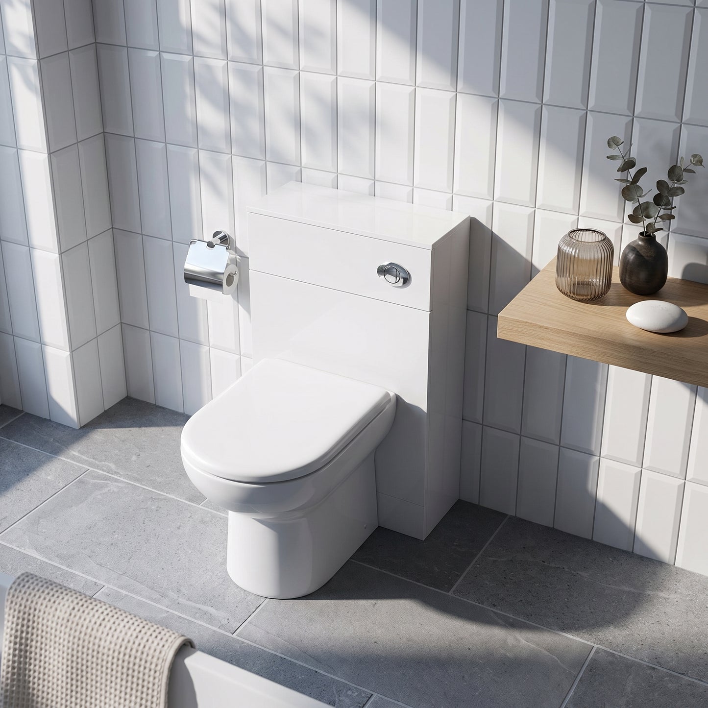 Fairford Opto 500mm Gloss White WC Unit (330mm deep)