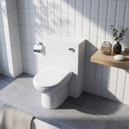 Fairford Opto 500mm Gloss White WC Unit (330mm deep)
