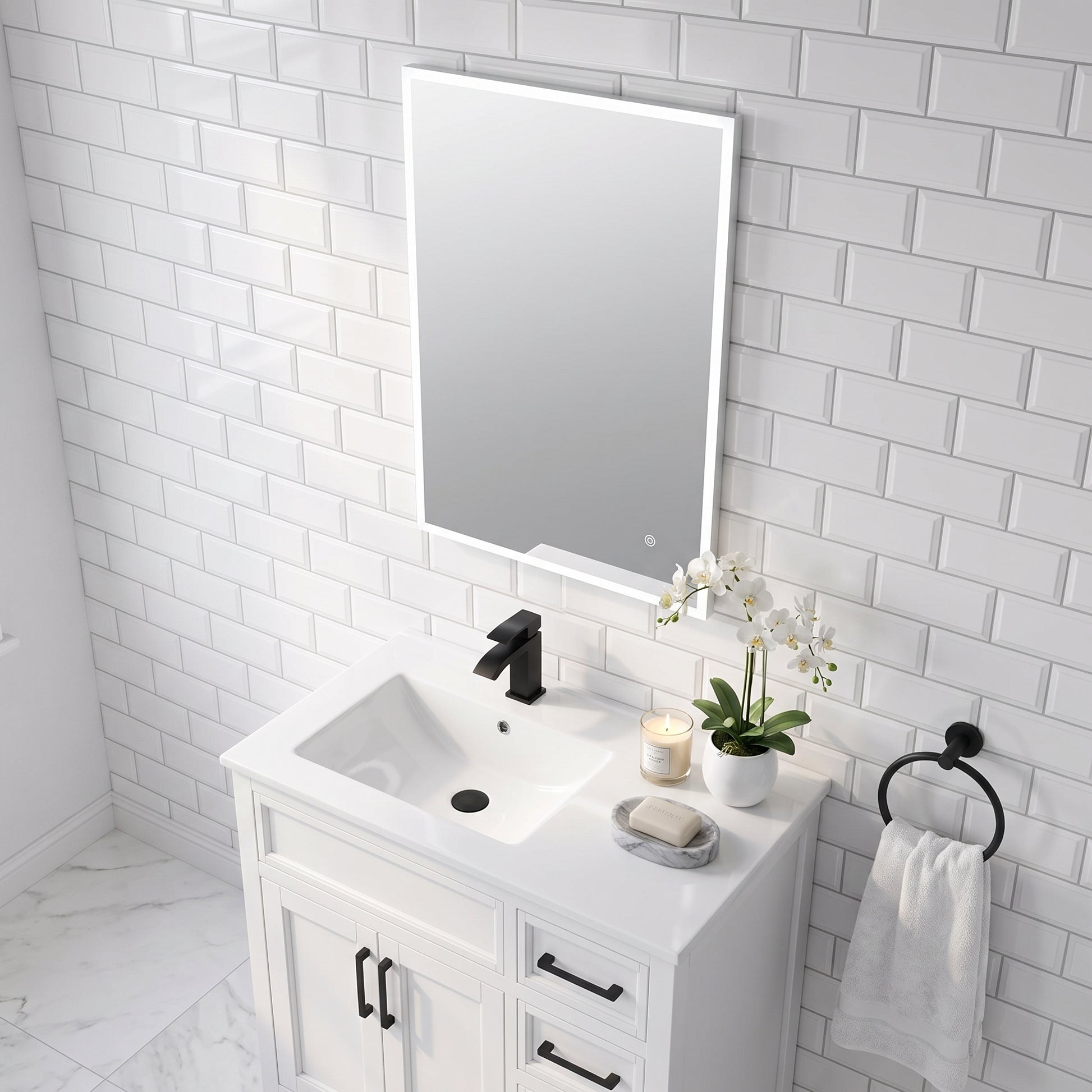 Fairford Lava 500 x 700mm LED Touch Sensor Mirror