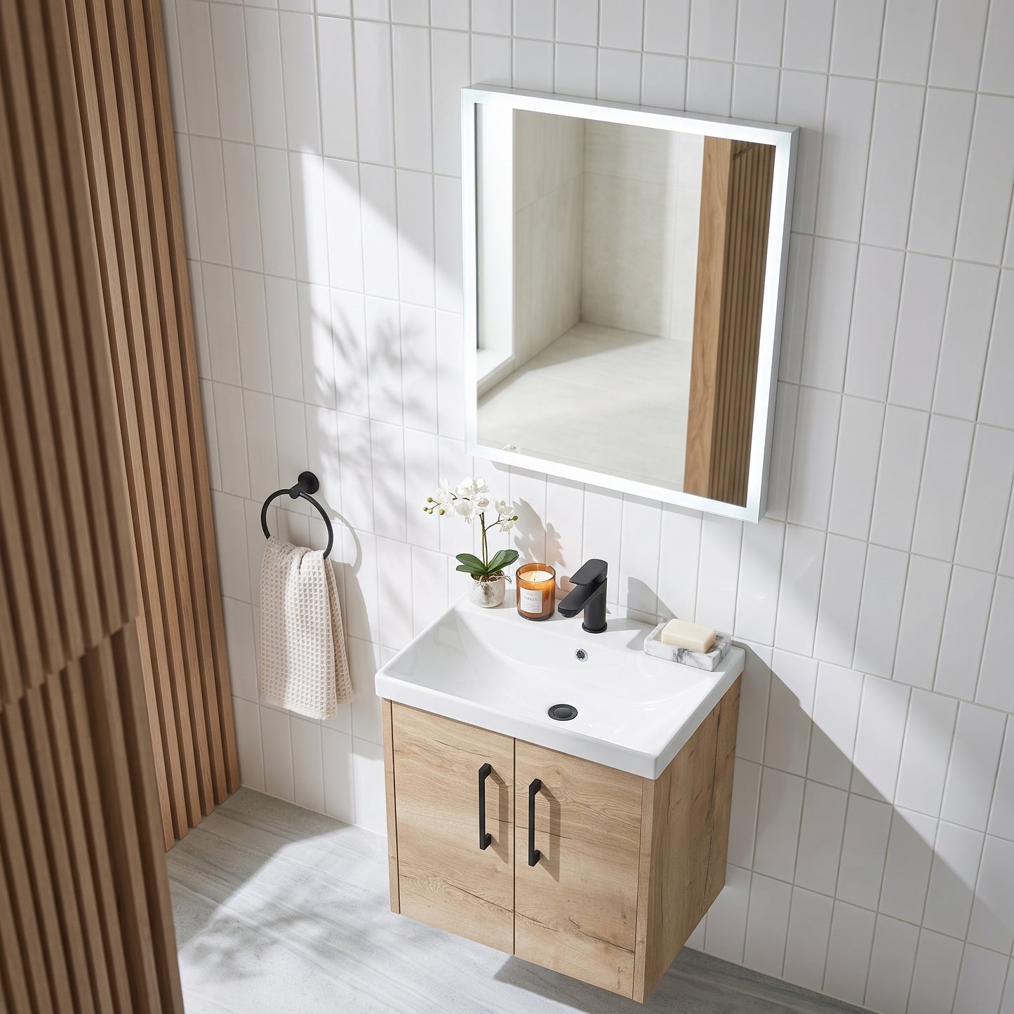 Fairford Mosca Led Mirror With Demister Pad And Shaver Socket And Bluetooth - 500mm X 700mm
