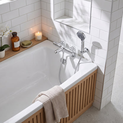 Fairford Barton Deck Mounted Thermostic Bath Shower Mixer