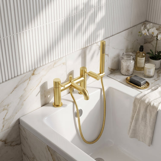 Fairford Element 7 Brushed Brass Bath Shower Mixer