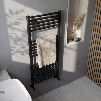 Fairford Strive Towel Radiator - 1600mm X 600mm - Black