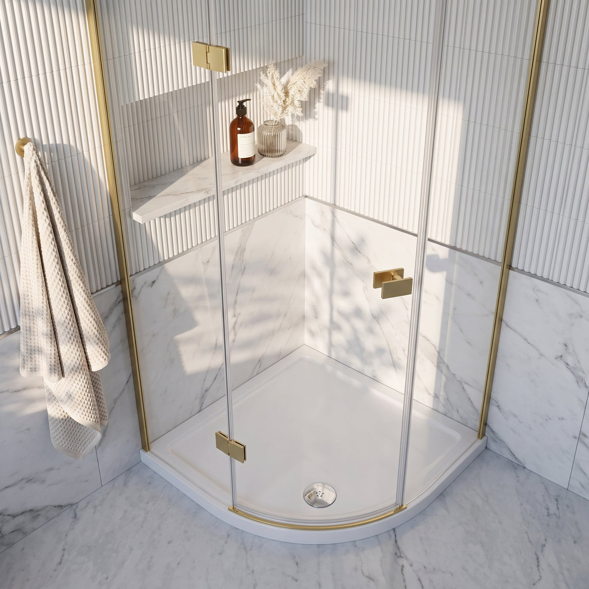 Fairford 1000 x 900mm Offset Quadrant, LH Shower Tray