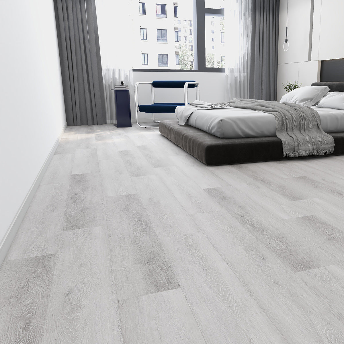 Rivato Canadian Grey 1220 x 183mm Solidcore Waterproof Click Flooring Planks (Pack of 8) - 1.79m Per Pack