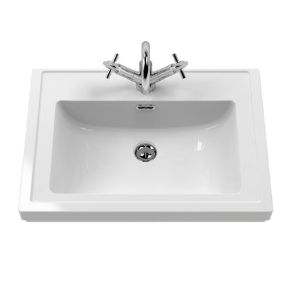 Fairford Juliette 600mm Pure White 1 Tap Hole Floorstanding Vanity Unit