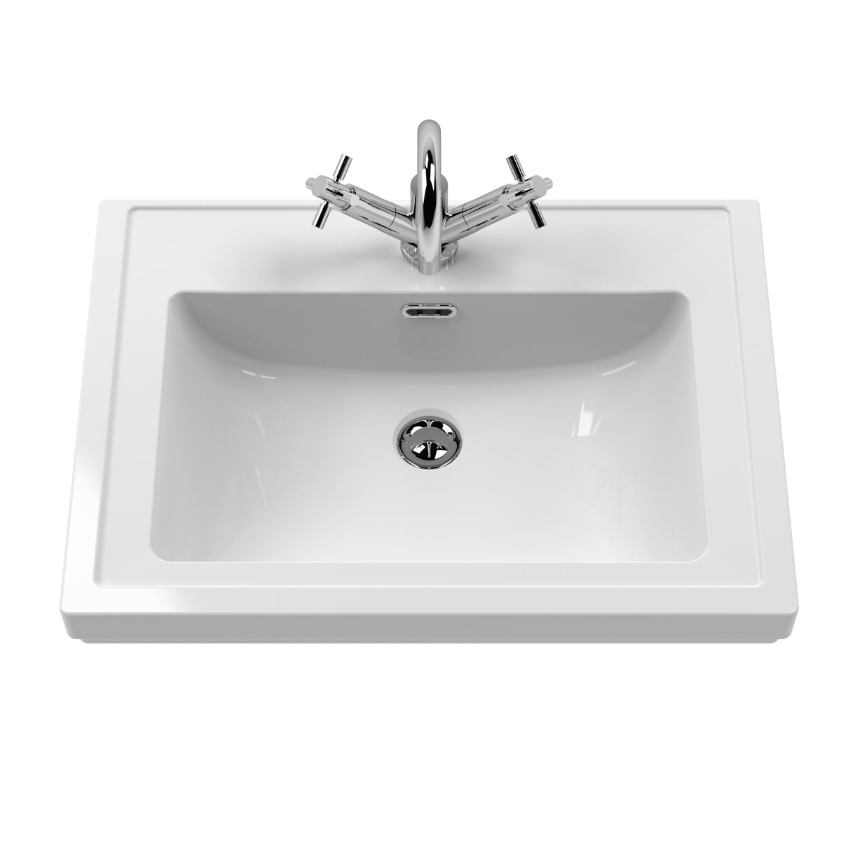 Fairford Juliette 600mm Fern Green 1 Tap Hole Floorstanding Vanity Unit