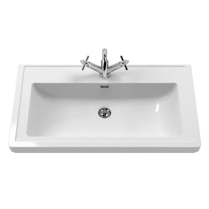 Fairford Juliette 800mm Pure White 1 Tap Hole Floorstanding Vanity Unit