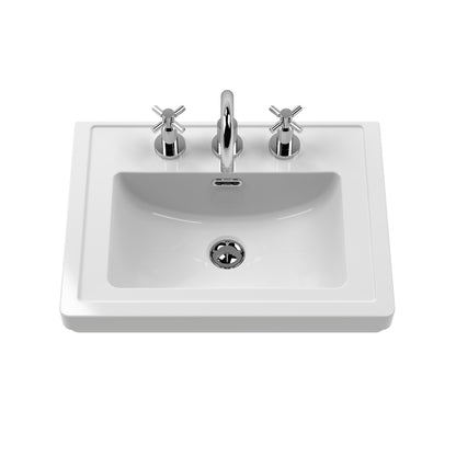 Fairford Juliette 500mm Pure White 3 Tap Hole Floorstanding Vanity Unit