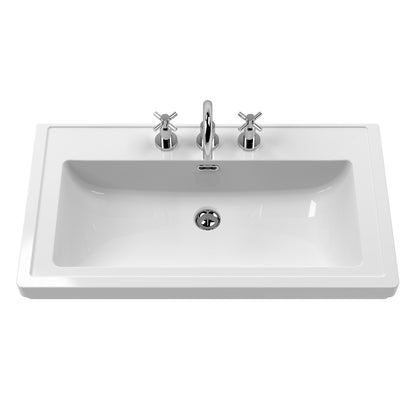 Fairford Juliette 800mm Cool Grey 3 Tap Hole Floorstanding Vanity Unit