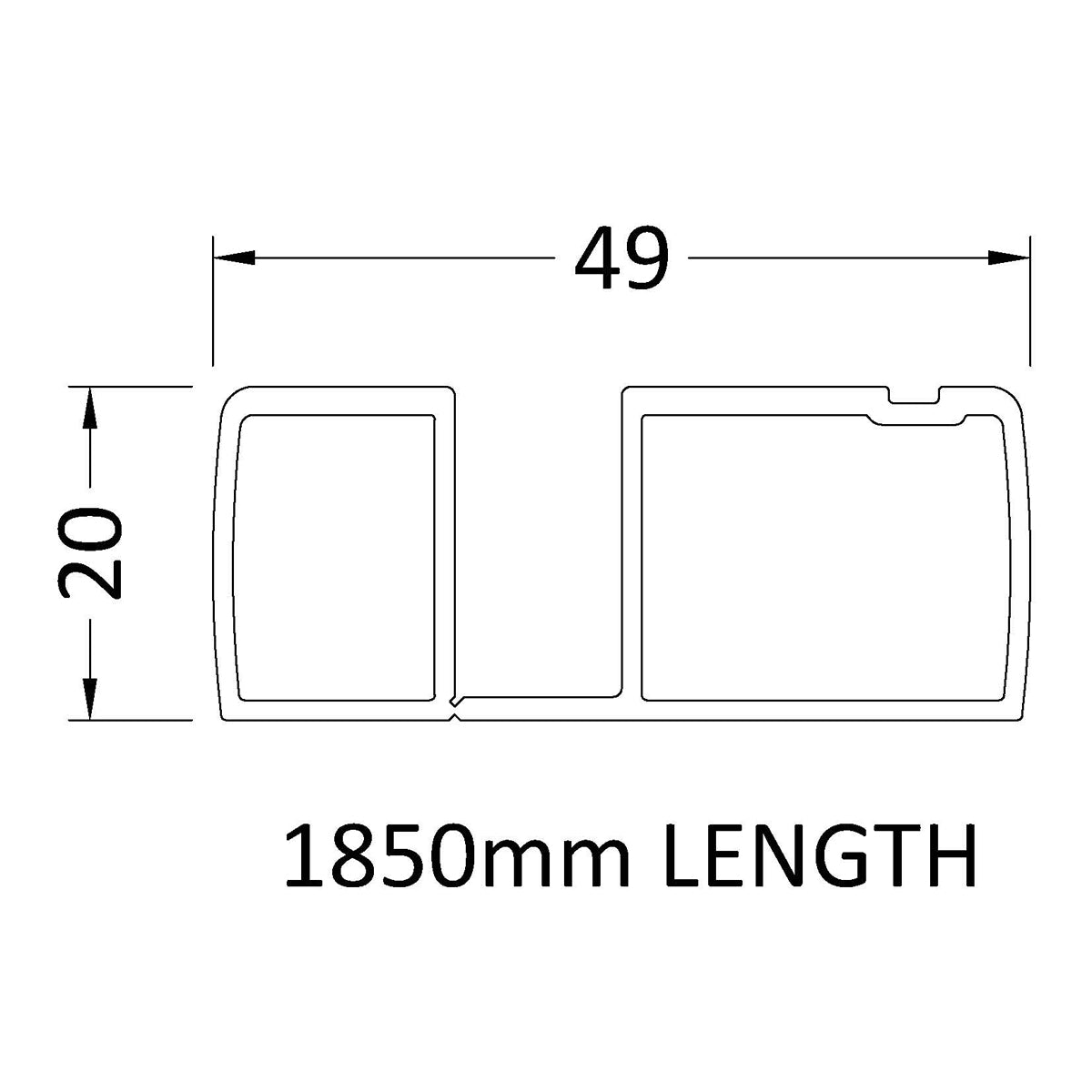 Fairford 6mm Brushed Brass Profile Extension Kit