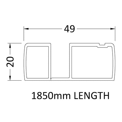Fairford 6mm Brushed Brass Profile Extension Kit