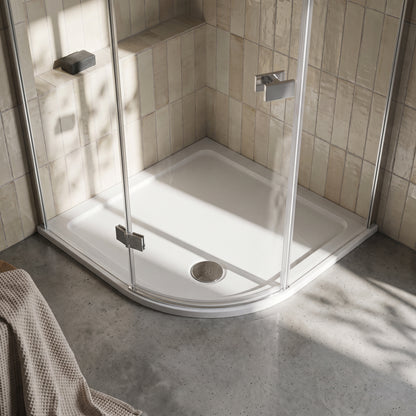 Fairford 1200 x 800mm Antislip LH Offset Quadrant Shower Tray