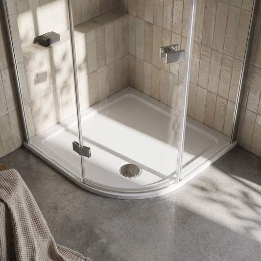 Fairford 1200 x 800mm Antislip LH Offset Quadrant Shower Tray