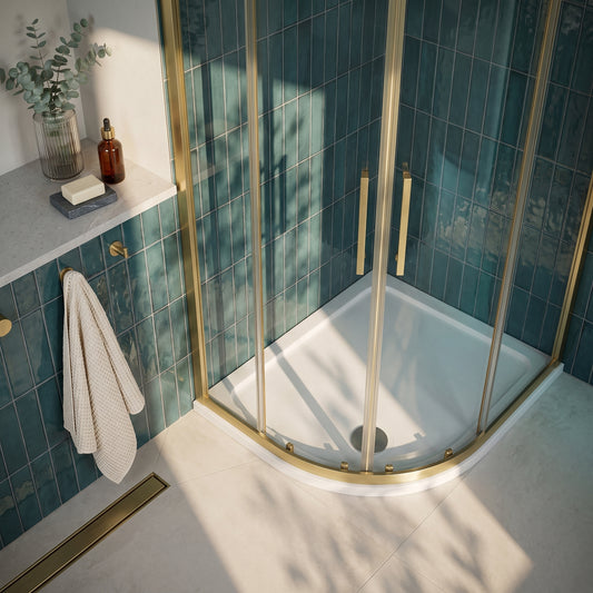 Fairford 1200 x 900mm Antislip LH Offset Quadrant Shower Tray