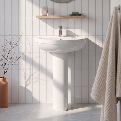 Fairford Hora 550mm 1TH Basin and Pedestal