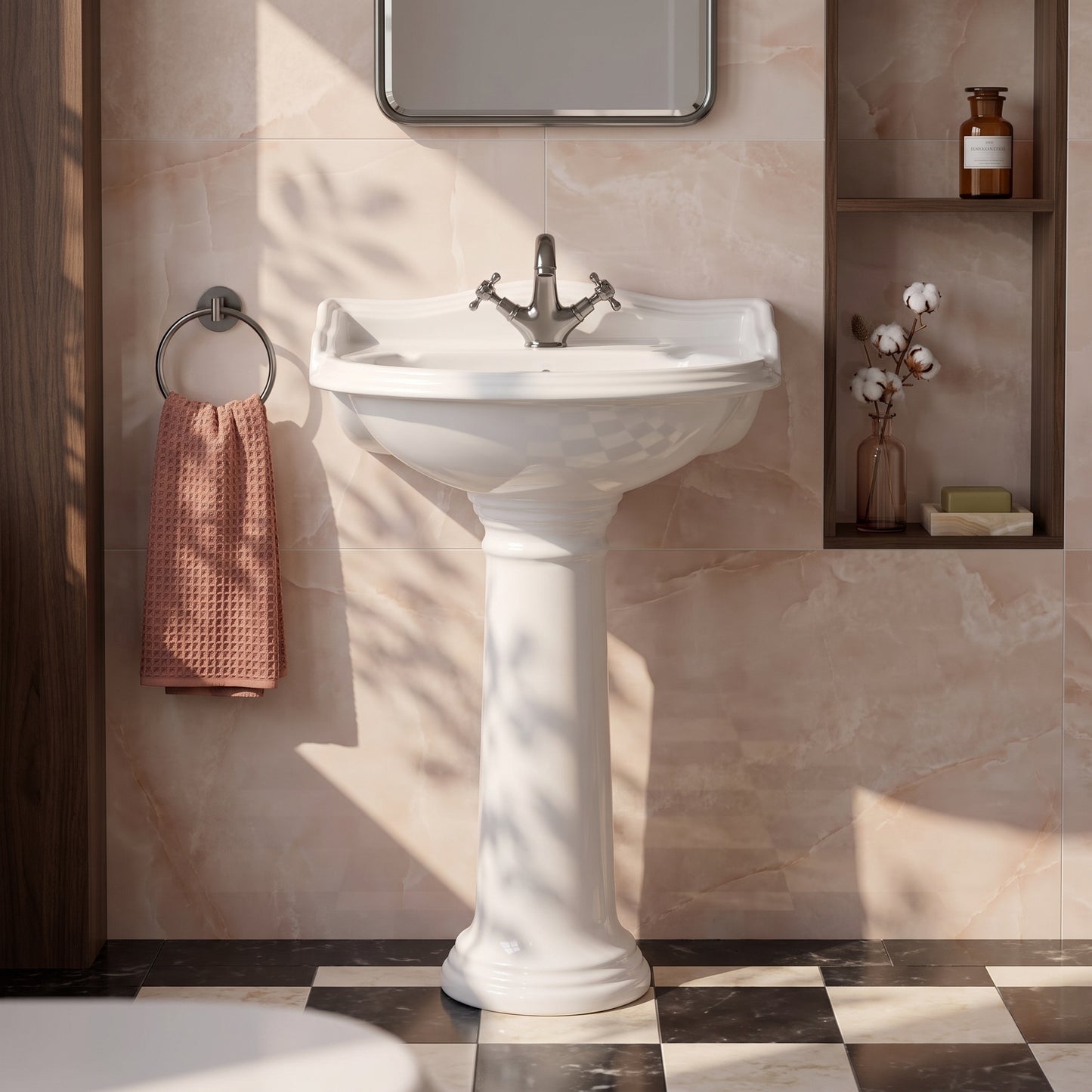 Fairford Winchester Pro 500mm 1 Tap Hole Basin and Pedestal