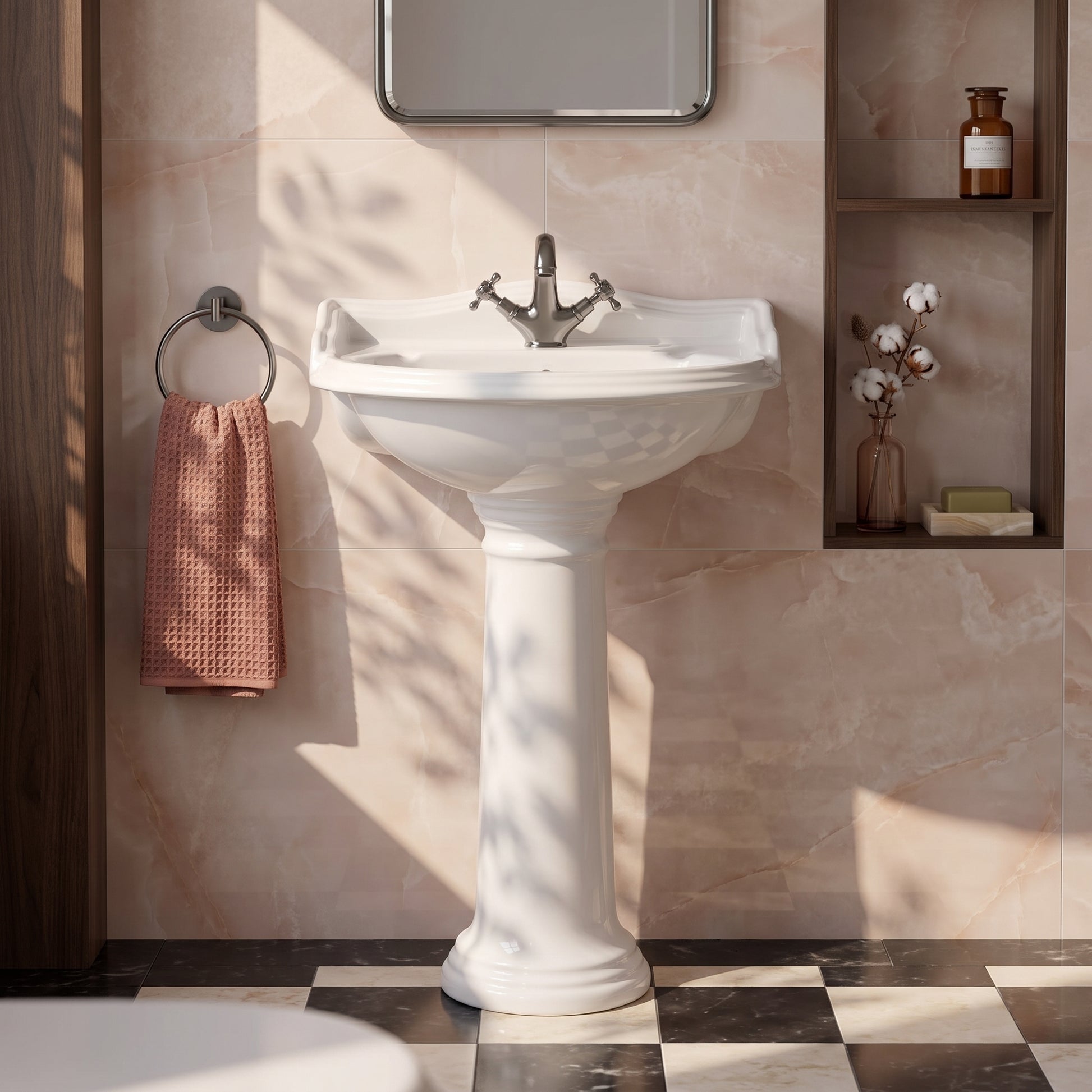 Fairford Winchester Pro 500mm 1 Tap Hole Basin and Pedestal