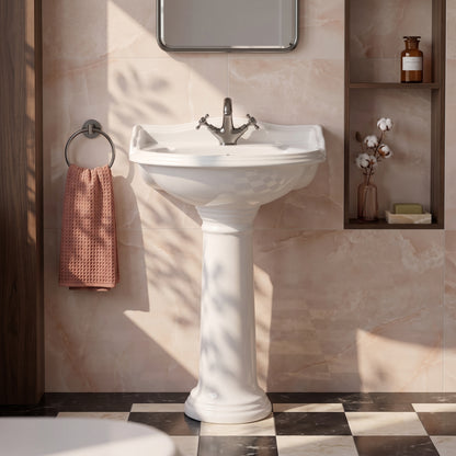 Fairford Winchester Pro 500mm 1 Tap Hole Basin and Pedestal